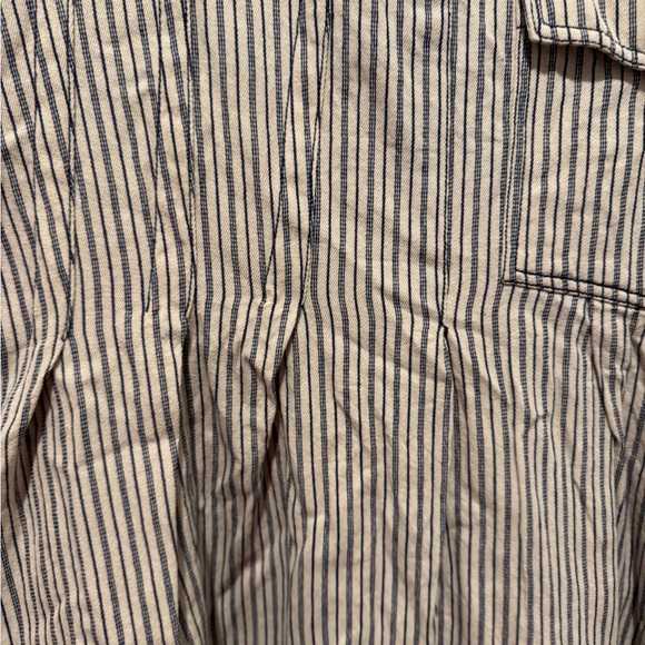 Pilcro Cream and Navy Striped Denim Dress Size 2X - Picture 14 of 14